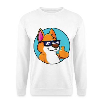 Cool Fox - Pouce vers le haut - Sweat-shirt Unisexe - blanc - Devant