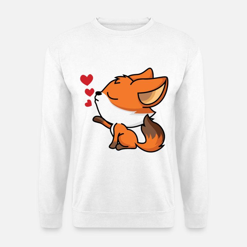 Herzens-Fuchs - Unisex Pullover - Weiß