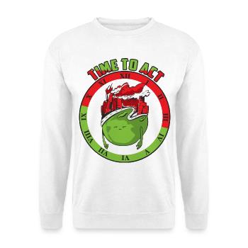 Climate change, time to act - Unisex Sweatshirt - white - Front
