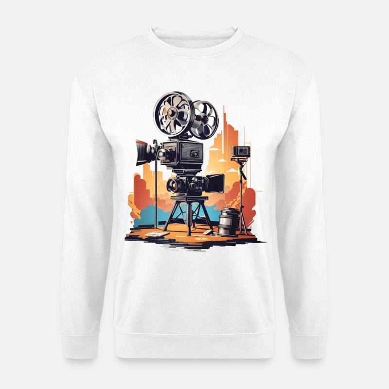 Retro Kamera - Unisex Pullover - Weiß