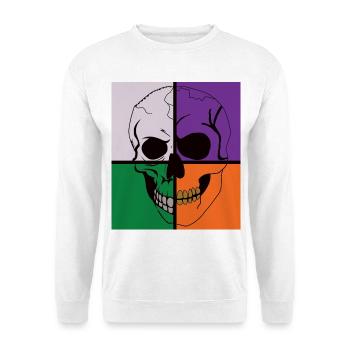 Skeletal Skull - Unisex Sweatshirt - white - Front
