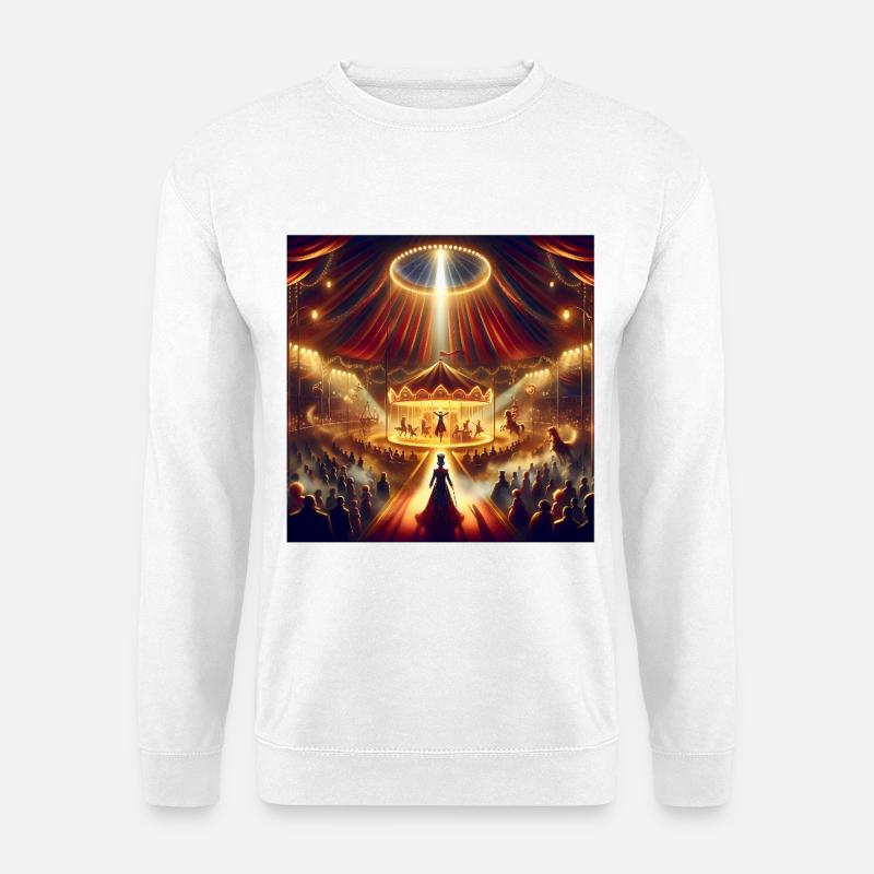 Zauberhaftes Zirkus-Spektakel - Unisex Pullover - Weiß