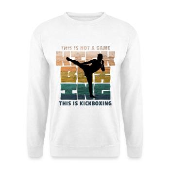 Kickboxen, Kickboxing, Kickboxer Retro - Unisex Pullover - Weiß - Vorne