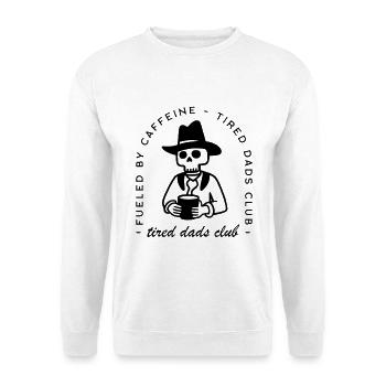 Müde Väter Club neuer Vater lustig Kaffee Cowboy Vater - Unisex Pullover - Weiß - Vorne