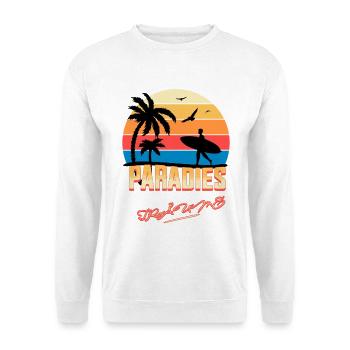 Beach Vacation Sunset Illustration - Unisex Sweatshirt - white - Front