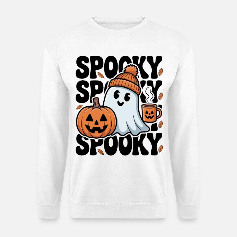 Halloween Spooky Ghost - Unisex Pullover - Weiß