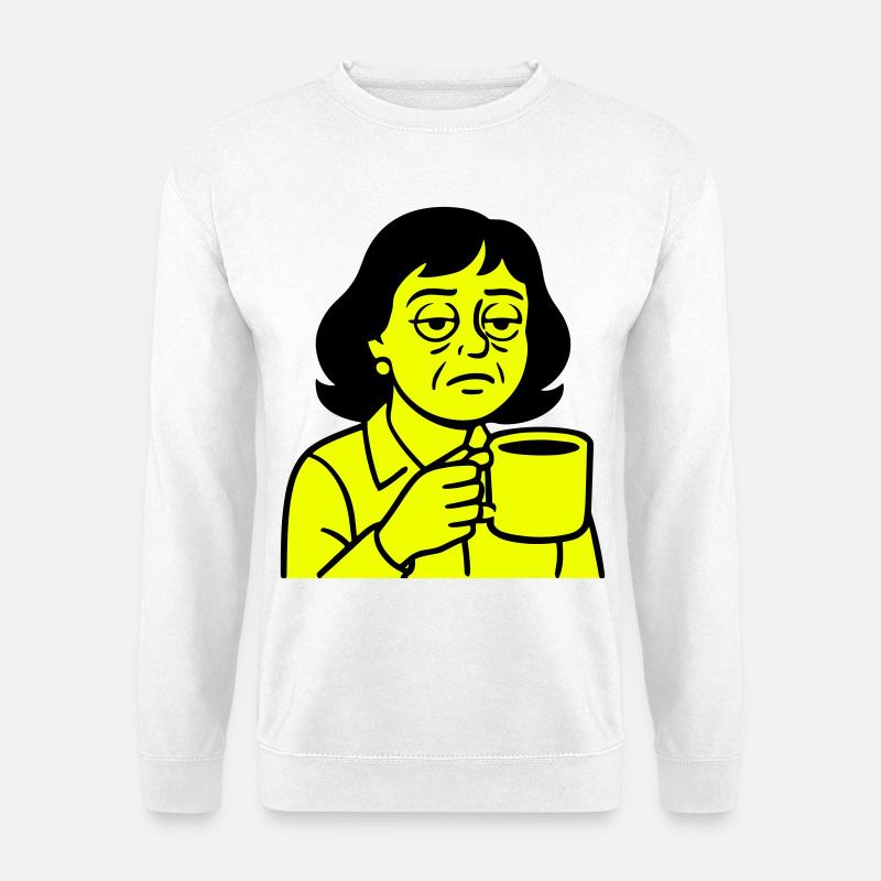 Grumpy coffee lady - Unisex Sweatshirt - white