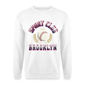 Baseball Team Spirit Emblem - Unisex Sweatshirt - white - Front