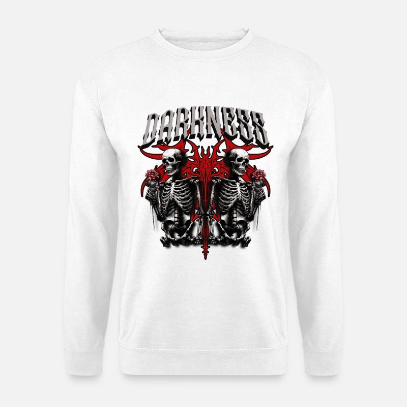 Dark skeletons in gothic style - Unisex Sweatshirt - white