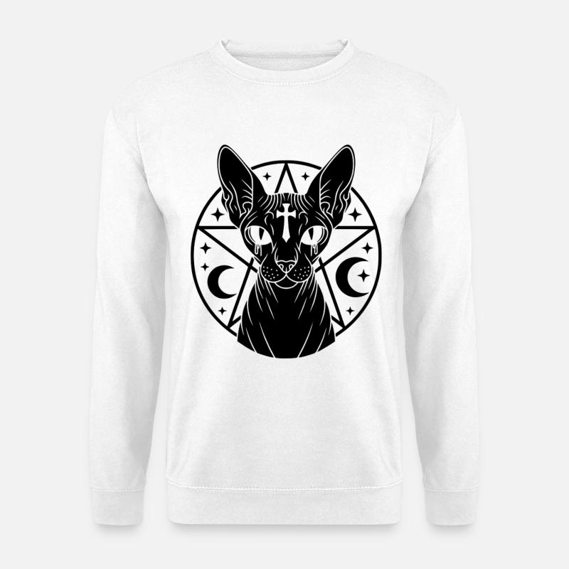 Sphynx Katze Okkult - Unisex Pullover - Weiß