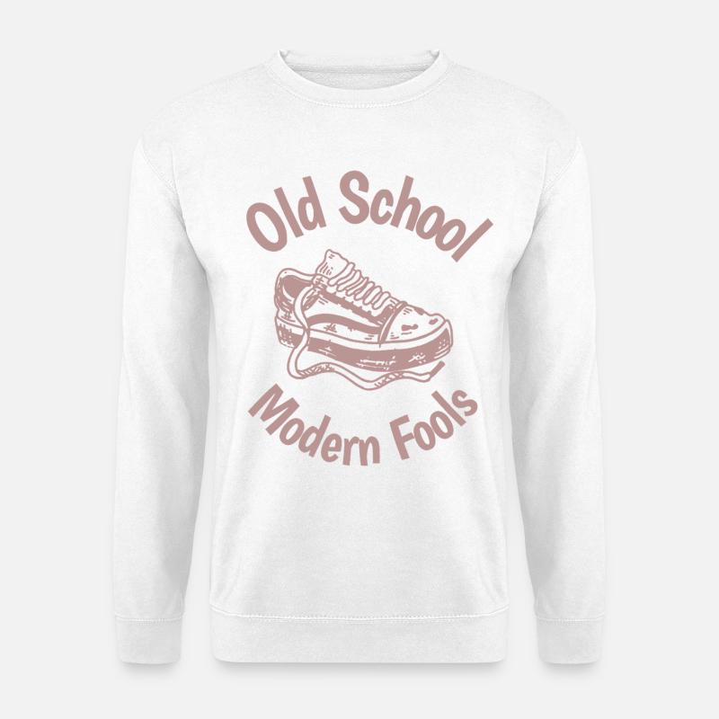 Old School Sneaker Logo Fools - Unisex Pullover - Weiß