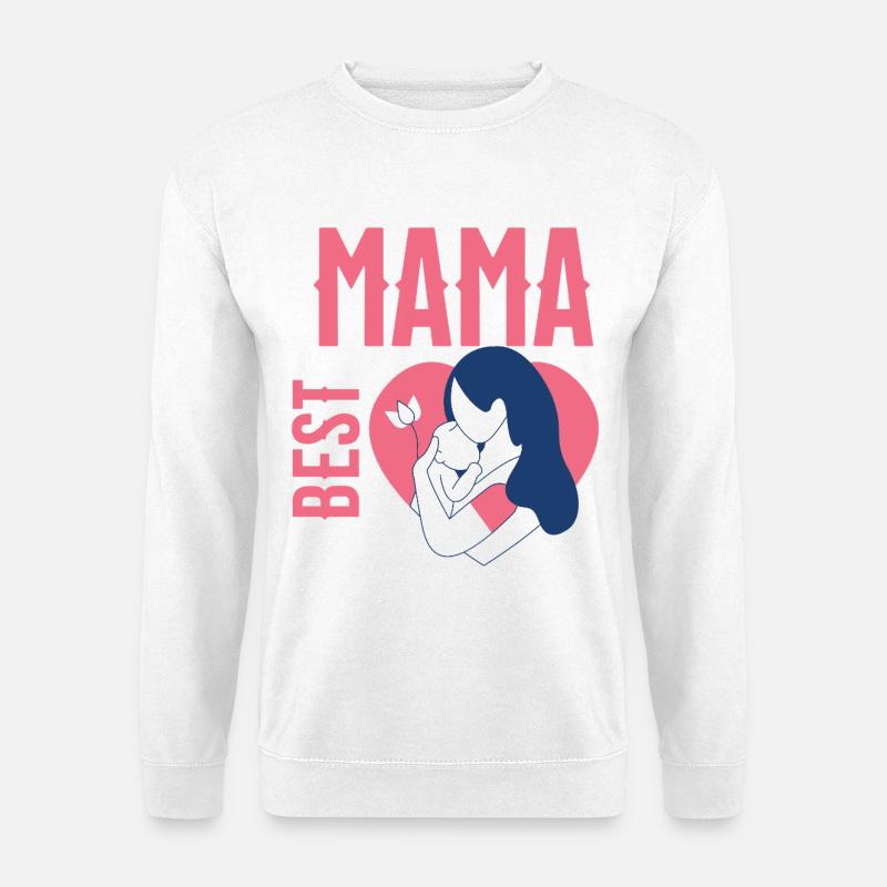 Mama Best Herzliebe - Unisex Pullover - Weiß
