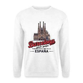 Barcelona Sagrada Familia Stil - Unisex Pullover - Weiß - Vorne