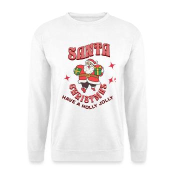Santa Gifts Cartoon Christmas Scene - Unisex Sweatshirt - white - Front