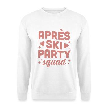 Apres Ski Party Girls Squad esthétique rose - Sweat-shirt Unisexe - blanc - Devant