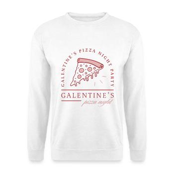 Soirée pizza Galentines, soirée de filles de la Saint-Valentin - Sweat-shirt Unisexe - blanc - Devant