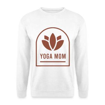 Yoga mom yogi mother lotus flower boho aesthetic - Unisex Sweatshirt - white - Front