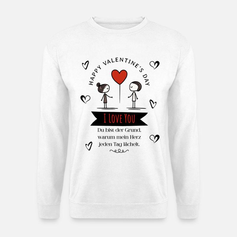 Heart message for two - Unisex Sweatshirt - white