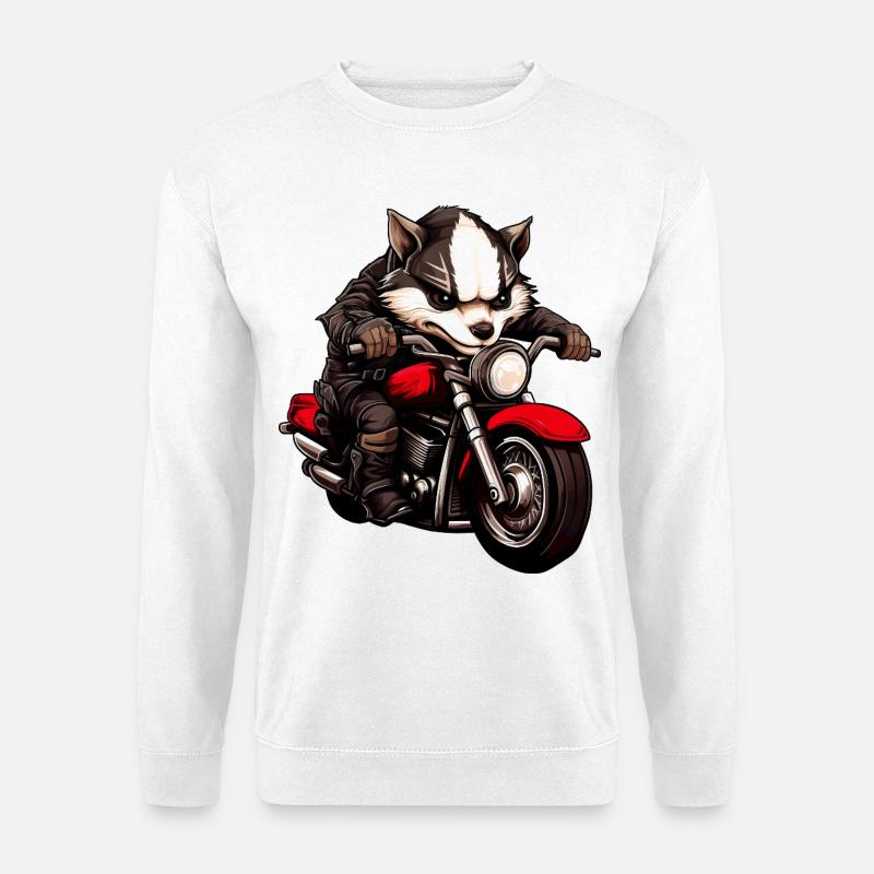 Badger Motorcycle - Unisex Sweatshirt - white