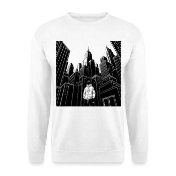 Urban Streetwear City Skyline Hoodie Design - Unisex Sweatshirt - white - Front