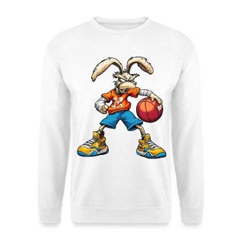 Bunny Basketball / Rabbit Baller - Unisex Sweatshirt - white - Front