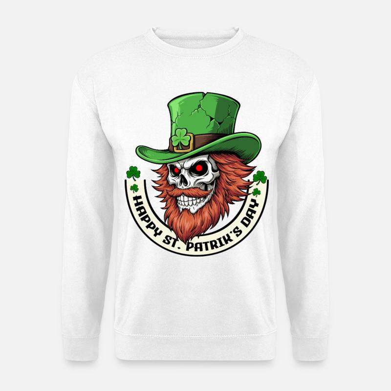 Irish Skull Vibes - Unisex Pullover - Weiß