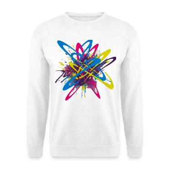 Graffiti Farbexplosion für Street Art Fans - Unisex Pullover - Weiß - Vorne