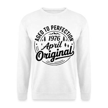 avril 1976 – Légende des sommets et montagnes - Sweat-shirt Unisexe - blanc - Devant