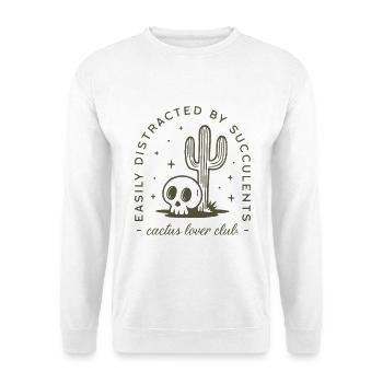 Cactus succulent amateur de plantes drôle - Sweat-shirt Unisexe - blanc - Devant