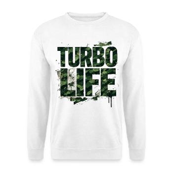 Turbo Life Camouflage Lettering Army Style - Unisex Sweatshirt - white - Front