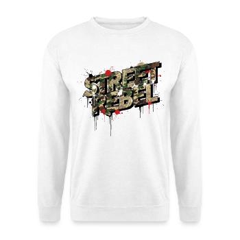 Street Rebel Camouflage Graffiti Statement - Unisex Pullover - Weiß - Vorne