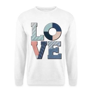 Love Design Gift Idea Colorful Fabric Look - Unisex Sweatshirt - white - Front