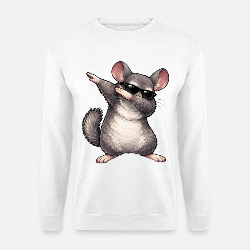 Dabbing Chinchilla - Unisex Pullover - Weiß