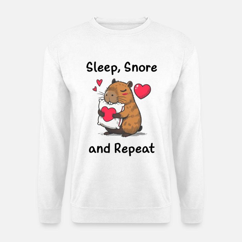 Capybara Herzliebe - Unisex Pullover - Weiß