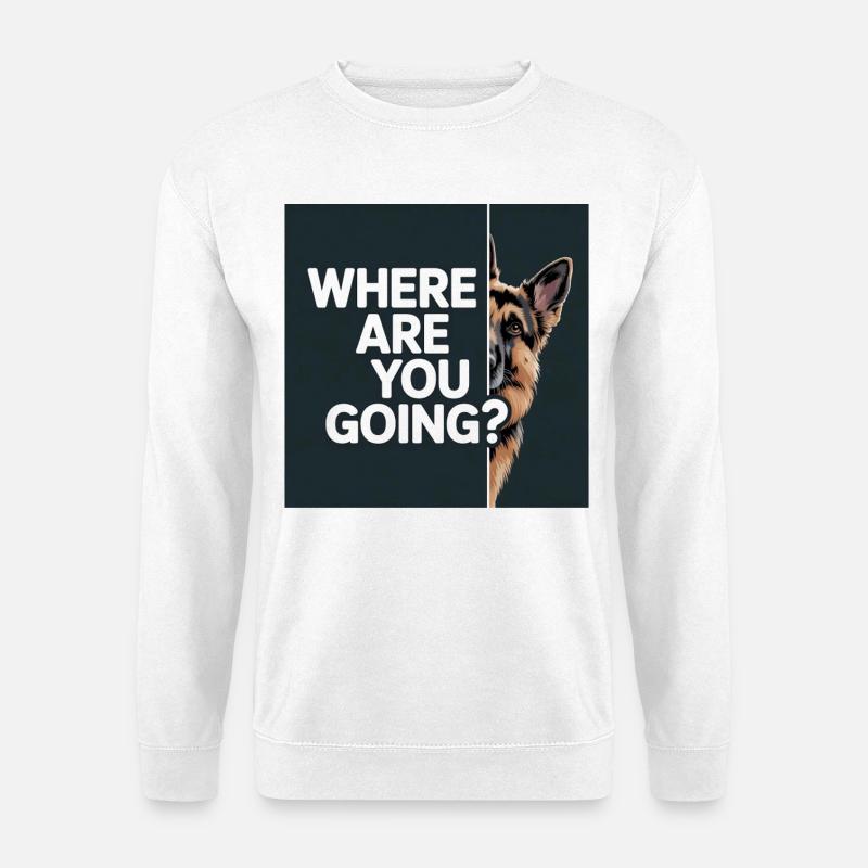 Schäferhund Geschenk für Hundebesitzer & Fans - Unisex Pullover - Weiß