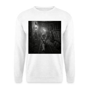 Wildcat Mine Noir Série Vintage Animal Crime - Sweat-shirt Unisexe - blanc - Devant