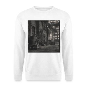 Lost Places Factory Retro Ravens Animal Crime Ruin - Unisex Sweatshirt - white - Front