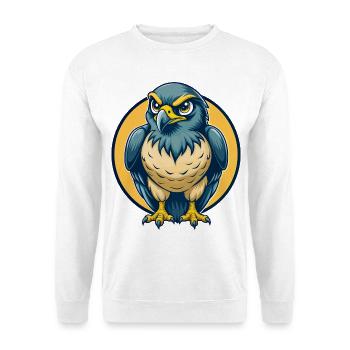 Hawk Kawaii Maskottchen Cartoon-Charakter-Clipart-Logo - Unisex Pullover - Weiß - Vorne