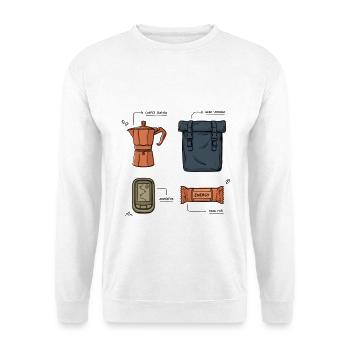 Bikepacking Gear Zubehör - Unisex Pullover - Weiß - Vorne