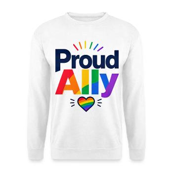 Slogan d’un allié fier pour les activistes et fans LGBTQ CSD - Sweat-shirt Unisexe - blanc - Devant