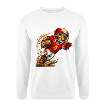 Süßes Capybara spielt American Football - Unisex Pullover - Weiß - Vorne