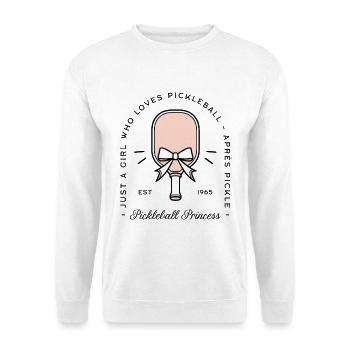 Just a girl who loves pickleball girly aesthetic - Unisex Sweatshirt - white - Front