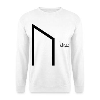 Rune Uruz nommée Black – Viking Futhark - Sweat-shirt Unisexe - blanc - Devant