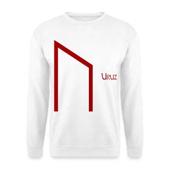 Rune Uruz nommée Rouge – Viking Futhark Norse - Sweat-shirt Unisexe - blanc - Devant