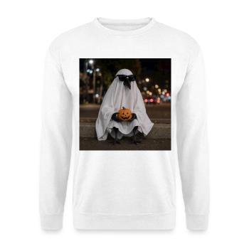 Raven Ghost Sunglasses T-Shirt Halloween - Unisex Sweatshirt - white - Front