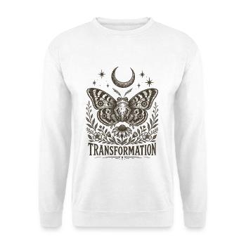 Transformation Schmetterling Mond Mystik Neubeginn - Unisex Pullover - Weiß - Vorne