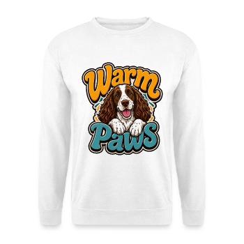 Englischer Springer-Spaniel - Unisex Pullover - Weiß - Vorne - Alina (178cm) & Michal (187cm)
