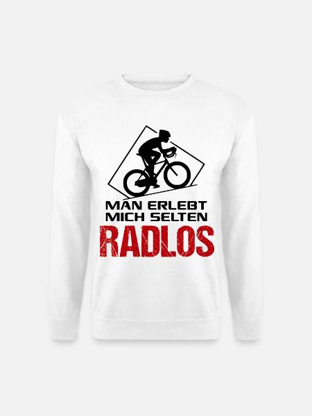 Radlos Fahrradfahrer Fahrradfahrerin Sprüche - Unisex Pullover - Weiß