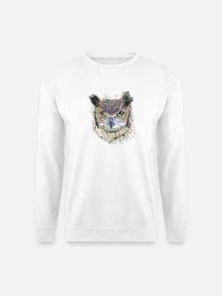 Owl - Sweat-shirt Unisexe - blanc