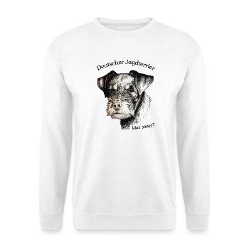 Jagdterrier - Was sonst? - Unisex Pullover - Weiß - Vorne